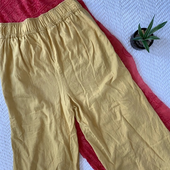 BP. Split Front Wide Leg Crop Pants Yellow Size S - Picture 15 of 16